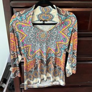 Fabrizio Gianni MultiColored top. XL.